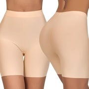 GŁADKIE BEZSZWOWE ULTRACIENKIE BERMUDY SPODENKI MAJTKI DAMSKIE POD SUKIENKĘ