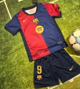 FC Barcelona 135-145cm komplet Lewandowski koszulka + spodenki 
