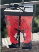 MIŚ Z RÓŻ 25cm+ SERCE + GIFTBOX + DARMOWA DOSTAWA