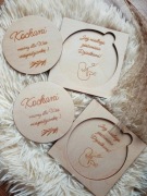 Drewniane kartki zostaniecie dziadkami informacja o ciąży grawer 2szt 