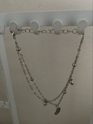 BRANSOLETKA SHEIN z kuleczkami podwójna kolor srebra 24 cm