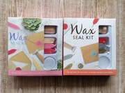 2x zestaw do pieczęci woskowych AVEC, silikonowe stemple, mało zużyty.