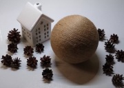 Kula Styropianowa Bombka Baza Juta Handmade