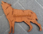 Magnes na lodówkę Magnes BIESZCZADY drewniany, grawer