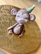 Figurka z masy cukrowej ozdoba tort małpa małpka jungle cake