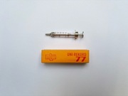 Strzykawka szklana Record 1cm³  z czasów PRL