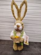 Królik wielkanocny ze słomy 35 cm