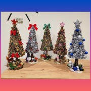 Choinka na pniu stroik świąteczny na komodę stół krasnal ozdoba  bożonarodz