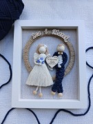 Pamiątka na rocznicę ślubu makrama perłowe gody upominek 30 rocznica ślubu