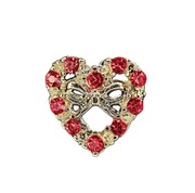 Ozdoby 3d, biżuteria z cyrkoniami, charms - heart, 1szt.