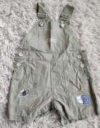 Ogrodniczki bawełniane khaki Next r. 68