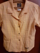 ŻÓŁTA BLUZKA  DAMSKA W KRATKĘ  - JACK WOLFSKIN 40