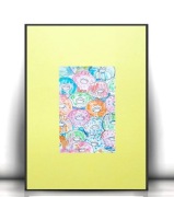 mały plakat z ciastkami, donuty plakat A4, małe plakaty boho