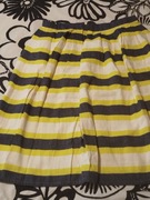 Spódnica rozkloszowana jeansowa w pasy granatowe żółte Esprit L 40 