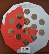 Kanada zestaw monet Vancouver 2010 olimpiada 14szt