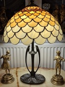 Lampa witrażowa (Tiffany)wzór Łuska wys.58cm,śred.42cm - stan idealny