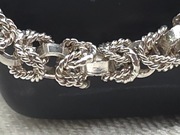 Przepiekny srebrny gruby lancuch wykonany przez Cyganow