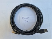 Kabel USB do drukarki HP, CANON, EPSON dł. 5m