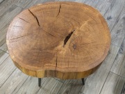 Stolik kawowy plaster dębu 72x64