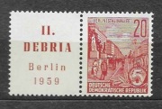 DDR MI. ZD2 0** 1959 r. Wystawa znaczków DEBRIA