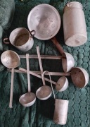 ,, srebro PRL,, Aluminiowe; durszlak,chochle,kanka,miarka ,Loft design 