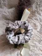 Frotki, scrunchie, DYI, ręcznie szyte KRATA