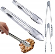 SZCZYPCE KUCHENNE UNIWERSALNE METALOWE GRILL ZESTAW 2 SZTUKI DUŻE I MAŁE