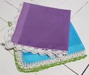 Serwetki materiałowe chustki do nosa turkus fiolet