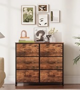 Komoda 6 szuflad kolor drewno rustykalne 