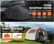 Namiot kempingowy VEVOR możliwością podpięcia do samochodu.