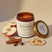 Świeca sojowa handmade Przywiązanie- Jabłko & Cynamon