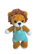 Lew handmade na szydełku maskotka safari prezent