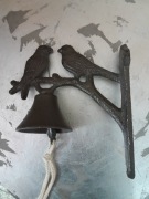 Dzwonek żeliwo dwa ptaszki