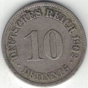 205 Niemcy Cesarstwo 10 pfennig 1902 A