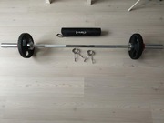 HMS Sztanga Gryf Olimpijski Prosty 150cm Do Ćwiczeń +Zaciski i talerze