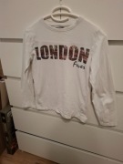 In Extenso biała bluzka z długim rękawem T-shirt bluzeczka dla chłopca