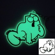 Brelok kot Simon głodny Simon's cat świecący w ciemności breloczek 