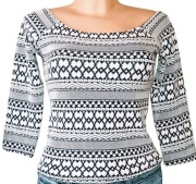 Bluzka Sweterek zygzak z rękawem 3/4 Tally Weijl M (38)