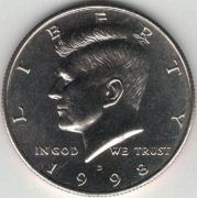 USA Half dollar 1/2 dolara 50 centów 1998 D - 30,61 mm