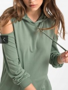 Bluza damska z kapturem r.40/42, 65%poliester, 35% wiskoza