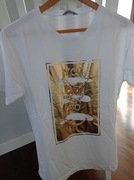 Bluzka t-shirt Nowa krótki rękaw L łańcuchy