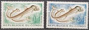 Kongo Brazzaville 1961 r. Mi 14,15** Ryby