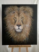 Obraz ręcznie malowany ,,Lew"