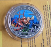 20 dollar Palau 2002r. Ochrona życia morskiego wer. kolekcjonerska 5 oz. Ag