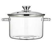 Garnek do Zupy Wysokoborosilikatowego Szkła z Uchwytem 3,5 litra NOWY