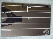 Tabliczka na boks czarna plastikowa nowa 