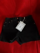 Spodenki dżinsowe czarne krotkie 36 Pull&Bear