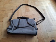 Torebka damska, torba, szara, filcowa INTRIGUE - 32x22x9 cm.