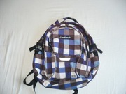 Plecak szkolny CoolPack niebieski biały czarny kratka