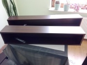 Nowe półki ścienne (3 szt.) w kolorze wenge, np. na standardowe płyty CD